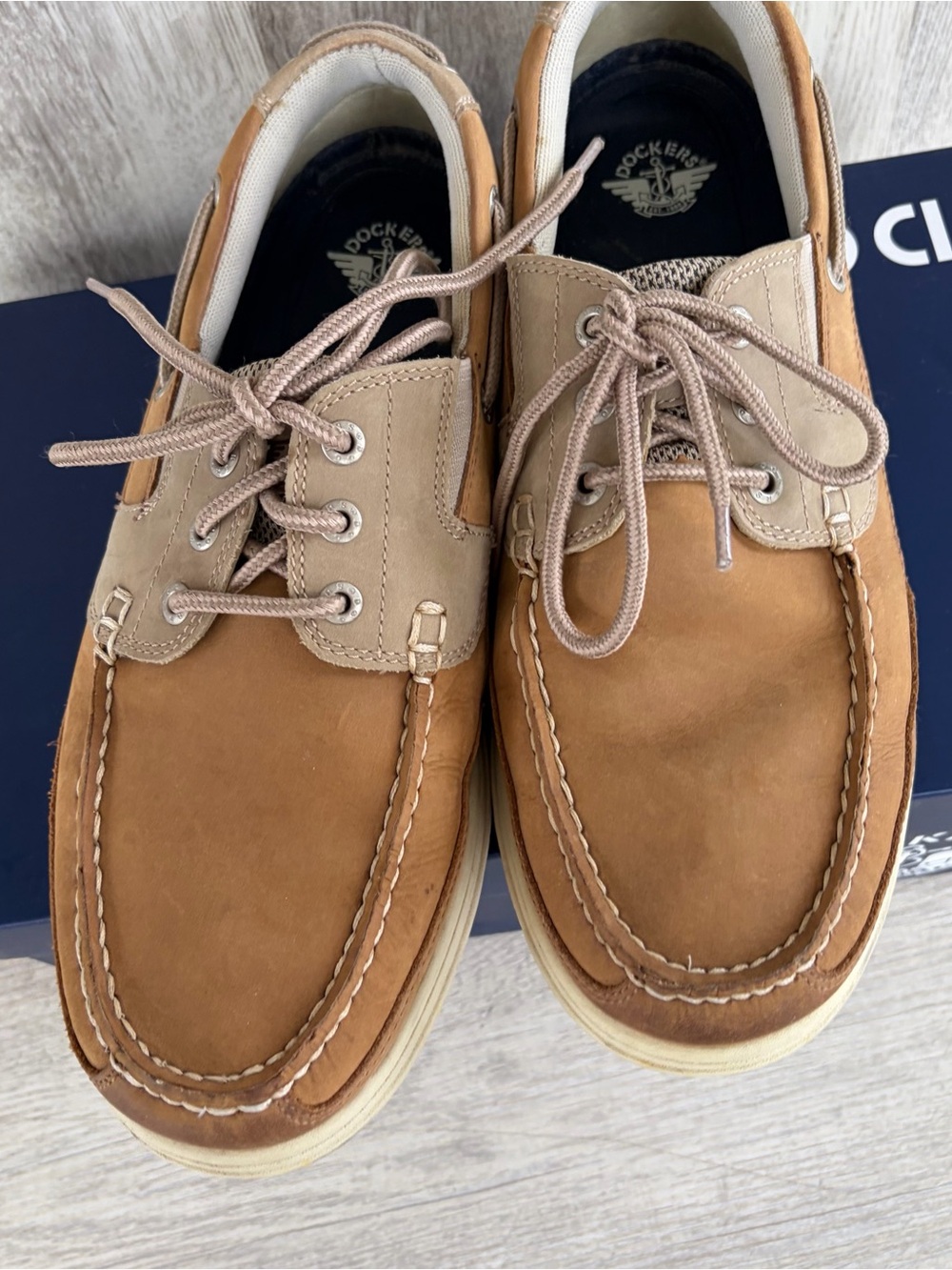 Dockers Beacon Men’s Leather Boat Shoes Brown US 10.5 Nautical Comfort Preppy - Picture 5 of 13